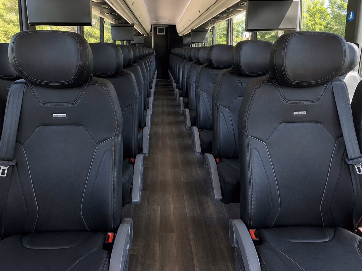 tempe charter bus rental interior